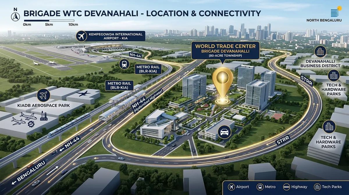 Brigade WTC Devanahalli Location & Connectivity Map
